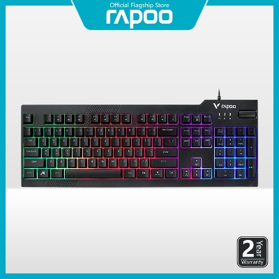 Picture of Rapoo V50S Backlit Mechanical Gaming Keyboard - Black - 19-key conflict-free design for smooth and accurate gaming inputs - Switchable arrow key positions and option to toggle between WASD and arrow keys - Dedicated volume control wheel and Fn multimedia