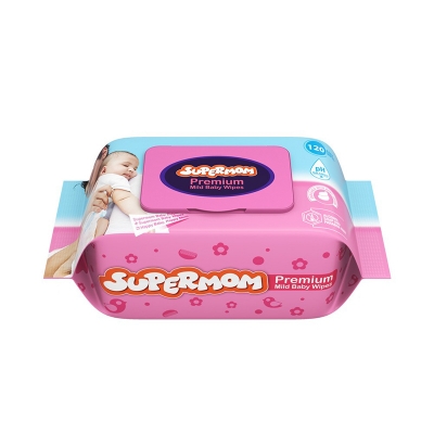 Picture of Supermom Mild Baby Wipes- 120 pcs