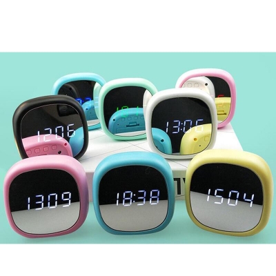 Picture of Multi-function Alarm Clock Makeup Mirror, LED Digital Awakened Electronic Clock, Bedside Alarm Clock Intelligent Travel Alarm Clock -