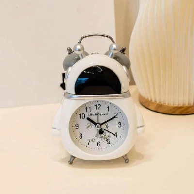 Picture of Children Astronaut Twin Bell Alarm Clock Battery Operated Bedrooms
