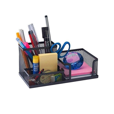 Picture of Metal Mesh Desk Organizer Pen and Pencil Stationary Storage Stand Pen, Pencil Holder for Office, Home, and Study Table, Stationary