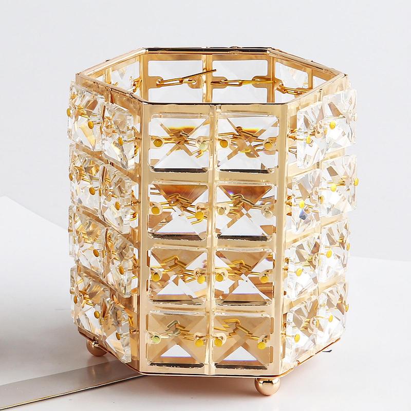 Picture of Crystal Makeup Brush Holder Brushes Cup for Cosmetics Jewelry