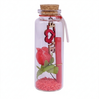 Picture of Glass Little Message Bottle, for Gift Purpose, Birthday & Other Occasion Secret Message Bottle