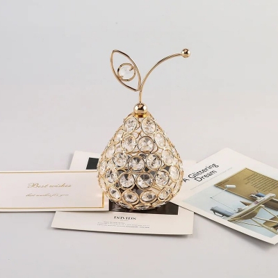 Picture of Fruit Crystal Ornaments Crystal Figurines Collectibles Crystal Decoration Decorative Fruit Crystal Glass Figurines Crystal Fruit Decoration Fireplace Iron Artificial Office