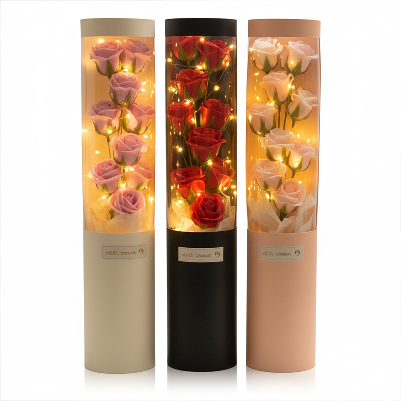 Picture of Artificial Rose Bouquet Scented Soap Flowers Holding Flower Handmade Creative Gift Simulated Flowers Ornaments Decorations