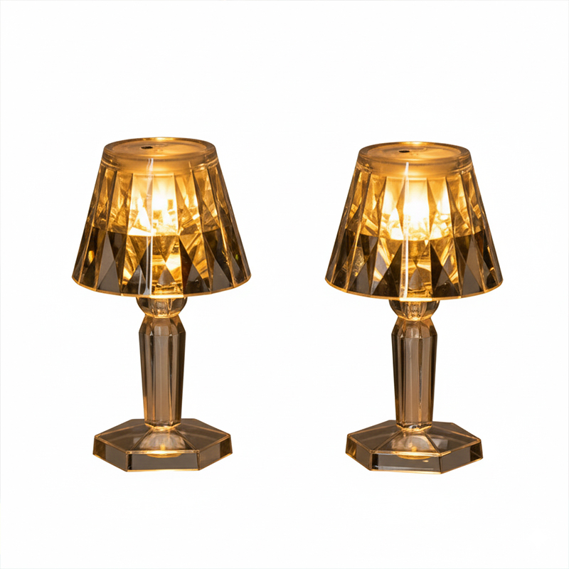 Picture of LED diamond small table lamp bedroom bedroom bedside decorative table lamp bar crystal gift night lighting lamp