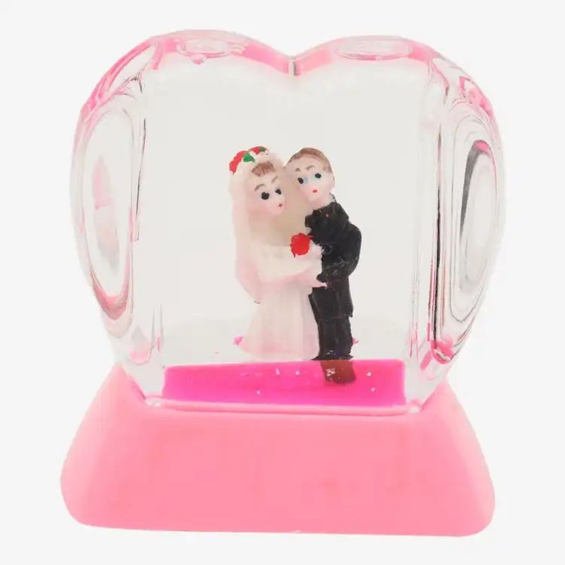 Picture of 2024 Valentine's Day gift Heart Design Romantic Love With Light & Music Glass Gift Decorative