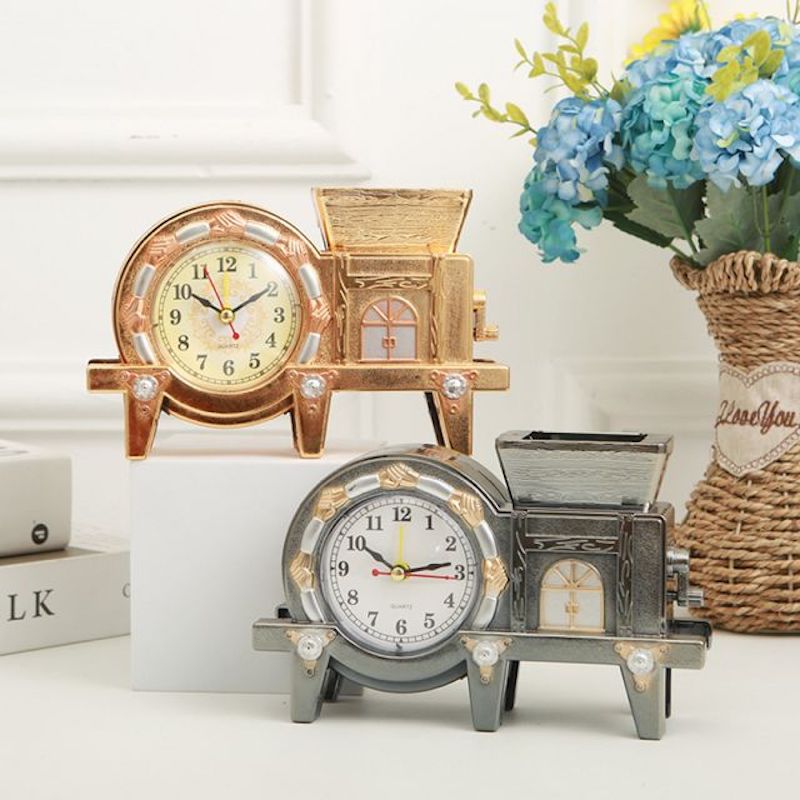 Picture of Vintage Windmill Alarm Clock Desk Office Pen Holder Vintage Clock Office Alarm Clock
