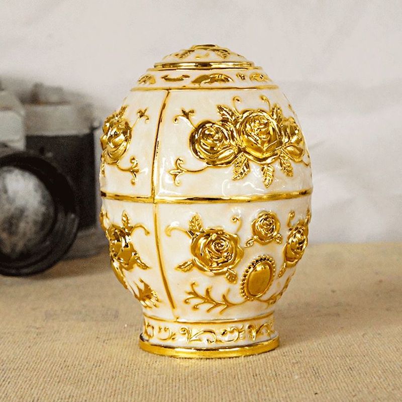 Picture of Luxury Egg Shaped Toothpick Automatic Push-type Toothpick Box Creative Toothpick Holder for Home Hotel Restaurant Decor
