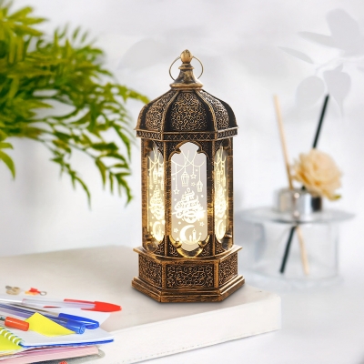 Picture of Ramadan Lantern Mini Eid Mubarak Candle Lantern Black Moon Castle Decorative Hanging Candle Lanterns for Ramadan Decorations Wedding Decorations Table Centerpiece