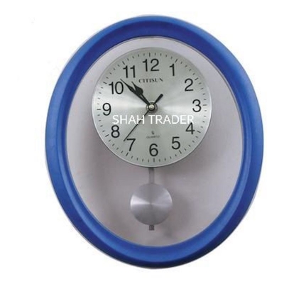 Picture of Moving pendulum  Wall Clock - Blue and Silver - C9/A Watch