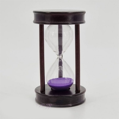 Picture of Retro Wooden Hourglass Timer – 5 Minute Sand Timer with Blue Sand & Wooden Base – Home Decor & Desk Gift