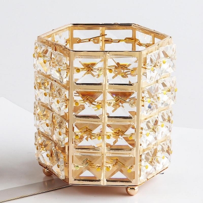 Picture of Crystal Makeup Brush Holder Brushes Cup for Cosmetics Jewelry