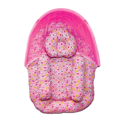 Picture of King Size Baby Mosquito Net Bed – Newborn Sleeping Set with Mattress | Handicraft Baby Net for 0-3 Years | Foldable Bedding with Pillow