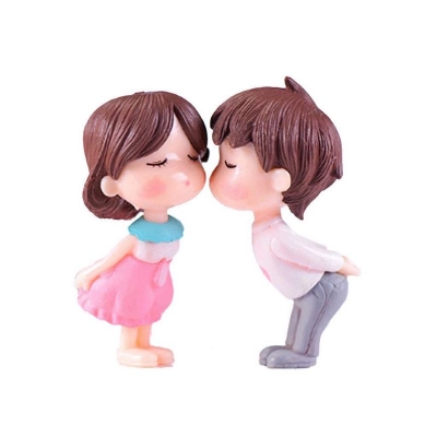 Picture of Multicolor Cute Lovers Miniature Landscape DIY Ornament Garden Doll Decoration 1 Set (B)