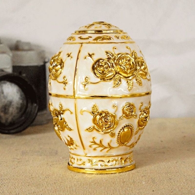 Picture of Luxury Egg Shaped Toothpick Automatic Push-type Toothpick Box Creative Toothpick Holder for Home Hotel Restaurant Decor