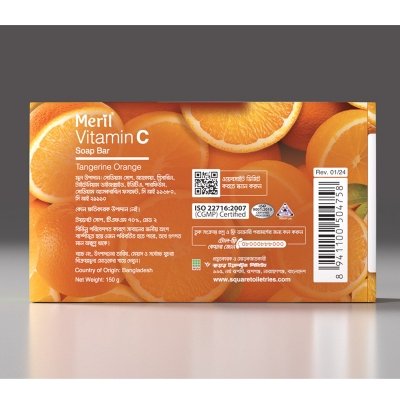 Picture of Meril Vitamin C Soap (Tangerine Orange) - 150 gm