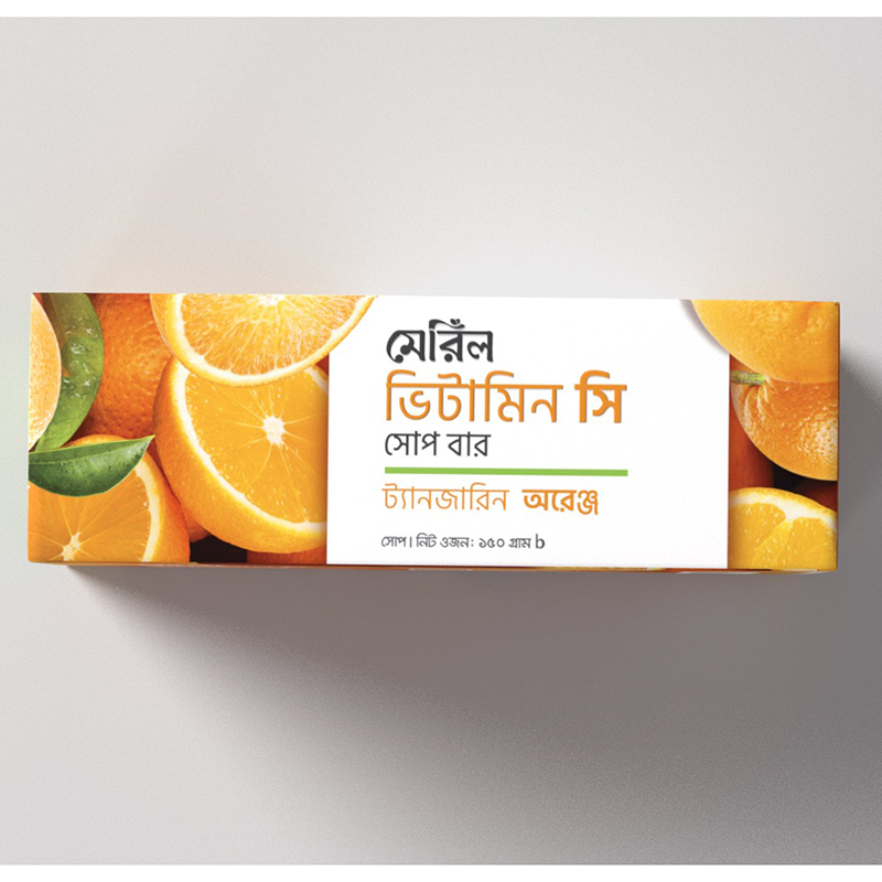 Picture of Meril Vitamin C Soap (Tangerine Orange) - 150 gm