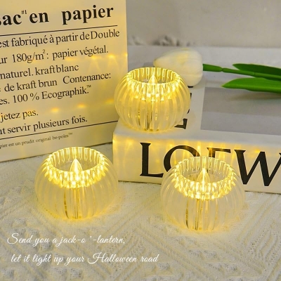 Picture of Crystal Round LED Tealight – Smokeless & Flameless Acrylic Decorative Candle for Diwali, Home, Birthday, Christmas, Party & Festival Decoration