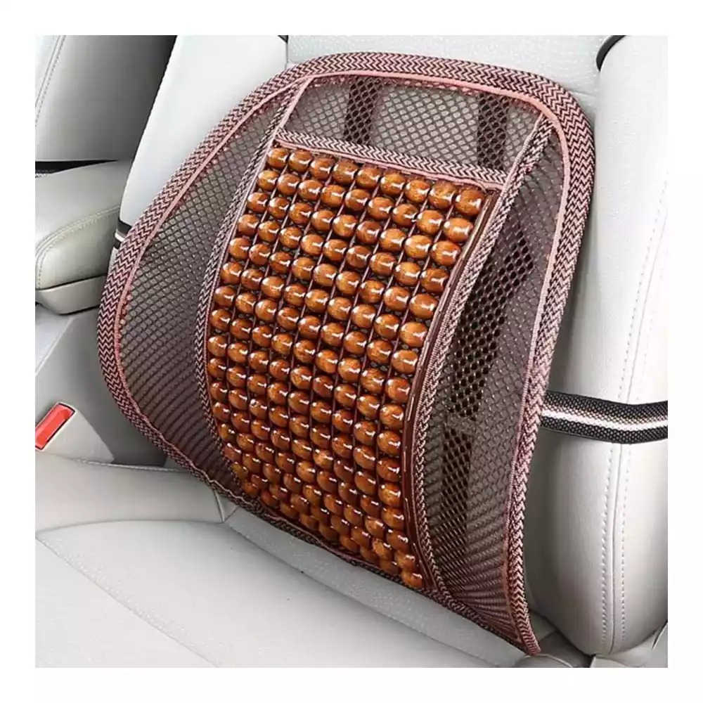 Picture of Luxury Wooden Bead Lumbar Support Cushion For Chair 