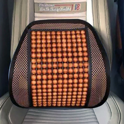 Picture of Luxury Wooden Bead Lumbar Support Cushion For Chair 