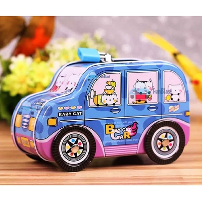 Picture of Tin House-Shaped Steel Piggy Bank – Lockable Coin Money Saving Box for Kids | PUBG Design | Birthday Gift for Children