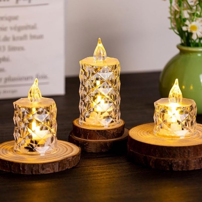 Picture of 3pcs Crystal LED Flameless Candle Light Set – Battery Operated Tealight for Eid, Ramadan,Wedding, Party, Christmas, and Home Decor
