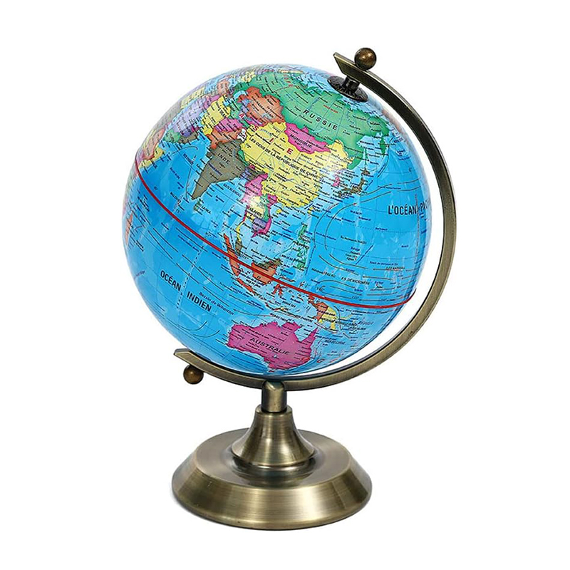 Picture of 20cm Luxury Vintage World Globe – Political Earth Map with Metal Base for Education, Table Decor & Gift