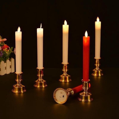 Picture of Long Pole LED Electronic Candle Light – Smokeless Plastic Swing Flame Candle for Buddha Lamp, Wedding & Home Decor