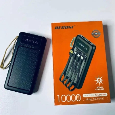 Picture of RECRSI RE-PB030 Solar Energy Power Bank 10000 mAh - Black