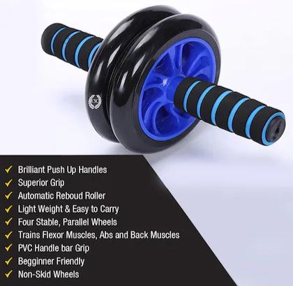 Picture of Health and Fitness Exercise AB Roller Wheel - Blue and Black