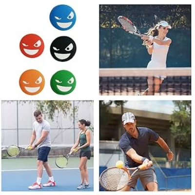 Picture of 3-PCS Tennis Racket Vibration Dampeners - Smile