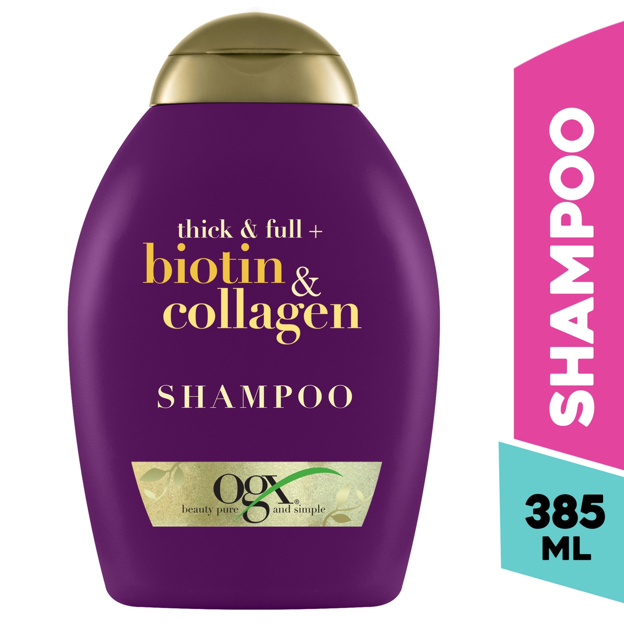 Picture of UK ,USA, Original OGX thik & Full Biotin & Collagen Shampoo Used For male/female 385 Ml