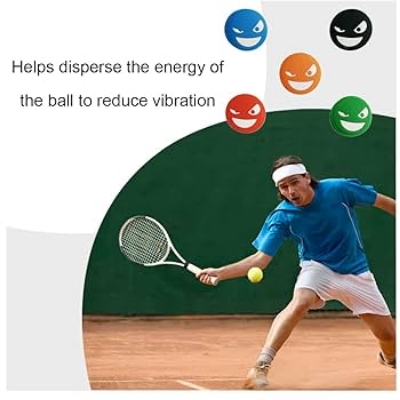 Picture of 3-PCS Tennis Racket Vibration Dampeners - Smile