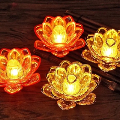 Picture of Lotus Lamp Led Candle Electronic LED Candle Set Lighting Wedding Party Festival Decorations Led CandlePerfect for Eid , Ramadan