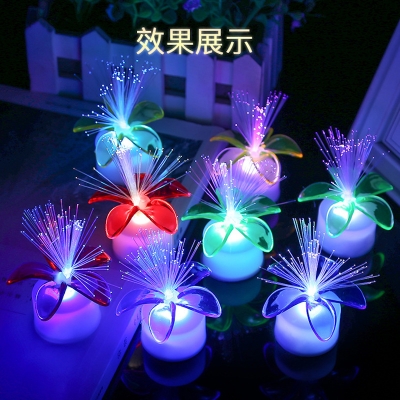 Picture of Colorful LED Optic Fiber Flower Light Star Sky Shaped Valentine Party Lamp Day Atmosphere Home Decoration Night Festival