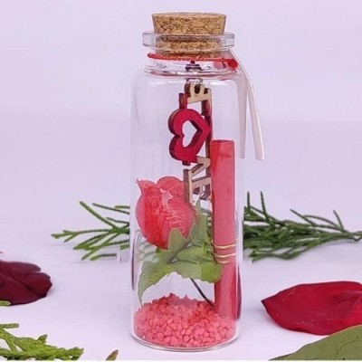 Picture of Glass Little Message Bottle, for Gift Purpose, Birthday & Other Occasion Secret Message Bottle