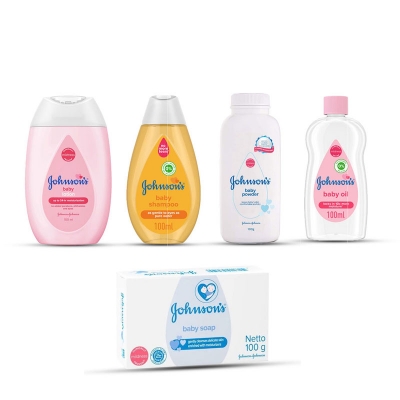 Picture of Johnson's Baby 5 Pice-combo ( Soap , Shampoo, Oil, lotion, Powder) (Made in India)