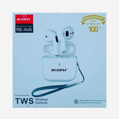 Picture of RECRSI RE-Air8 TWS Wireless Earbuds - White