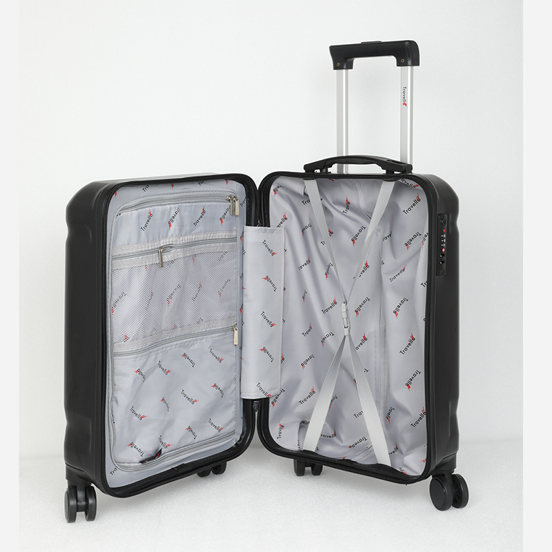 Picture of Travello Luxury Plus 20 Inch Ultra Light Weight Strong Build Quality Water-Resistant Double Caster Wheel Bigger Space Hardtop Luggage-Trolley Black