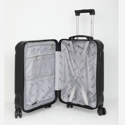 Picture of Travello Luxury Plus 20 Inch Ultra Light Weight Strong Build Quality Water-Resistant Double Caster Wheel Bigger Space Hardtop Luggage-Trolley Black