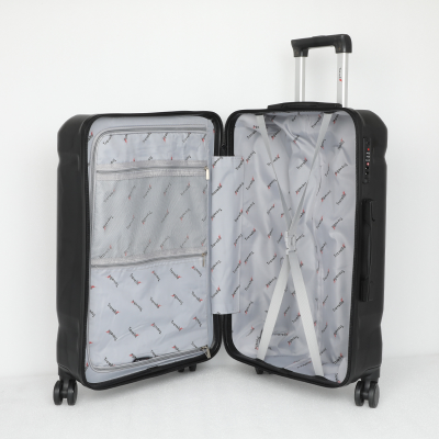 Picture of Travello Luxury Plus 24 Inch Ultra Light Weight Strong Build Quality Water-Resistant Double Caster Wheel Bigger Space Hardtop Luggage-Trolley Black