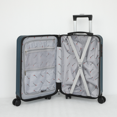 Picture of Travello 20 Inch Royal Zipper Unbreakable Body More Capacity Water Resistant Aluminum Luggage- Trolley Green