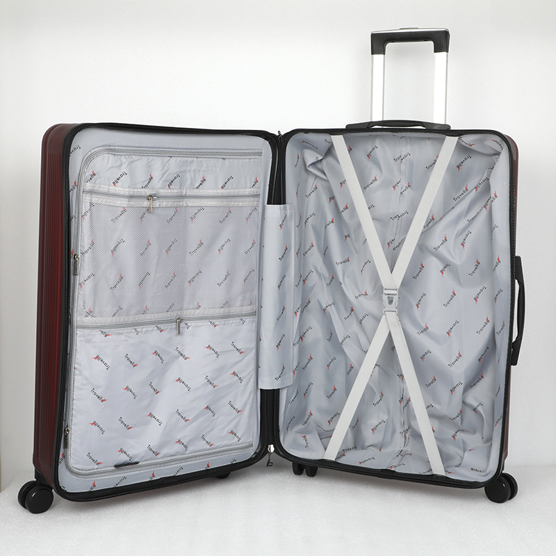Picture of Travello 28 Inch Royal Zipper Unbreakable Body More Capacity Water Resistant Aluminum Luggage- Trolley Dark Red