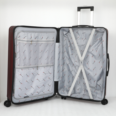 Picture of Travello 28 Inch Royal Zipper Unbreakable Body More Capacity Water Resistant Aluminum Luggage- Trolley Dark Red