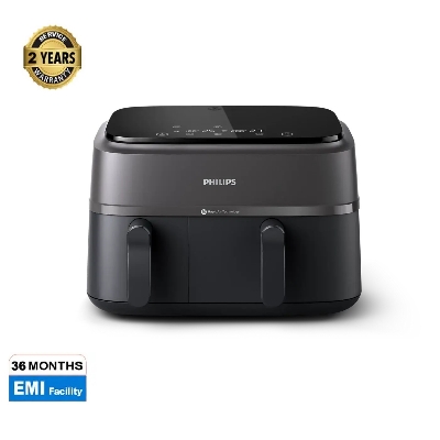 Picture of "Philips Airfryer NA350/00 – Dual Drawer, 9.5 Qt (9L) Capacity *Special Feature Programmable, *Temperature Control,* Timer Product Dimensions *15""D x 17.4""W x 12.3""H*Capacity 9 Liters *Material Plastic"