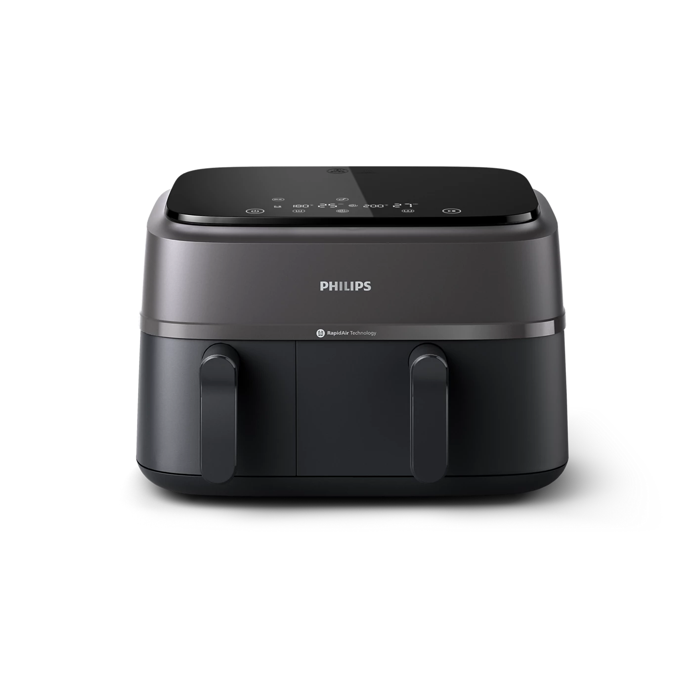 Picture of "Philips Airfryer NA350/00 – Dual Drawer, 9.5 Qt (9L) Capacity *Special Feature Programmable, *Temperature Control,* Timer Product Dimensions *15""D x 17.4""W x 12.3""H*Capacity 9 Liters *Material Plastic"