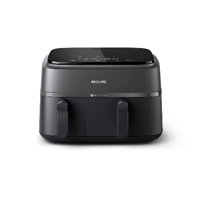 Picture of "Philips Airfryer NA350/00 – Dual Drawer, 9.5 Qt (9L) Capacity *Special Feature Programmable, *Temperature Control,* Timer Product Dimensions *15""D x 17.4""W x 12.3""H*Capacity 9 Liters *Material Plastic"