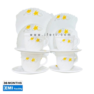 Picture of 57  Pcs Pyrex Opal Glassware White Oven Save Dinner Set - Dinner Set