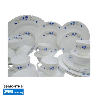 Picture of 76 Pcs Pyrex Opal Glassware White Oven Save Dinner Set - Dinner Set